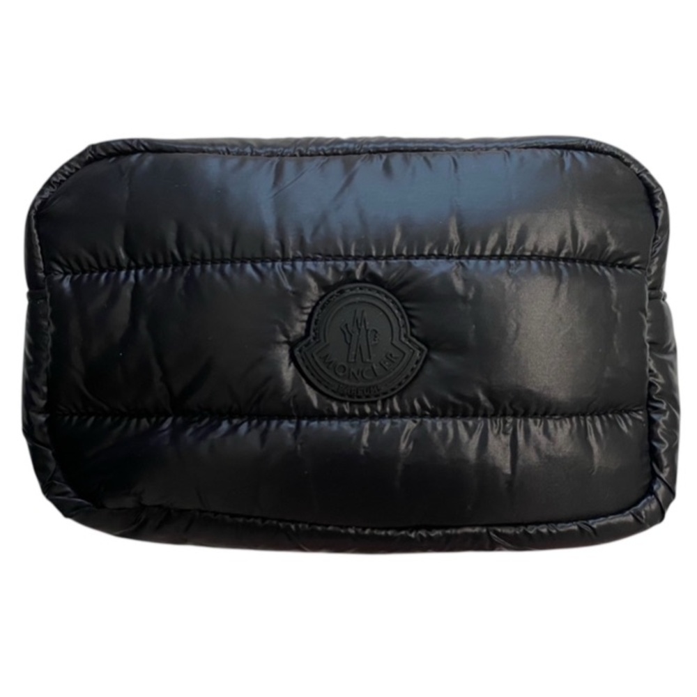 Moncler Black Toiletry Bag Cosmetic Makeup Bag Clutch NEW